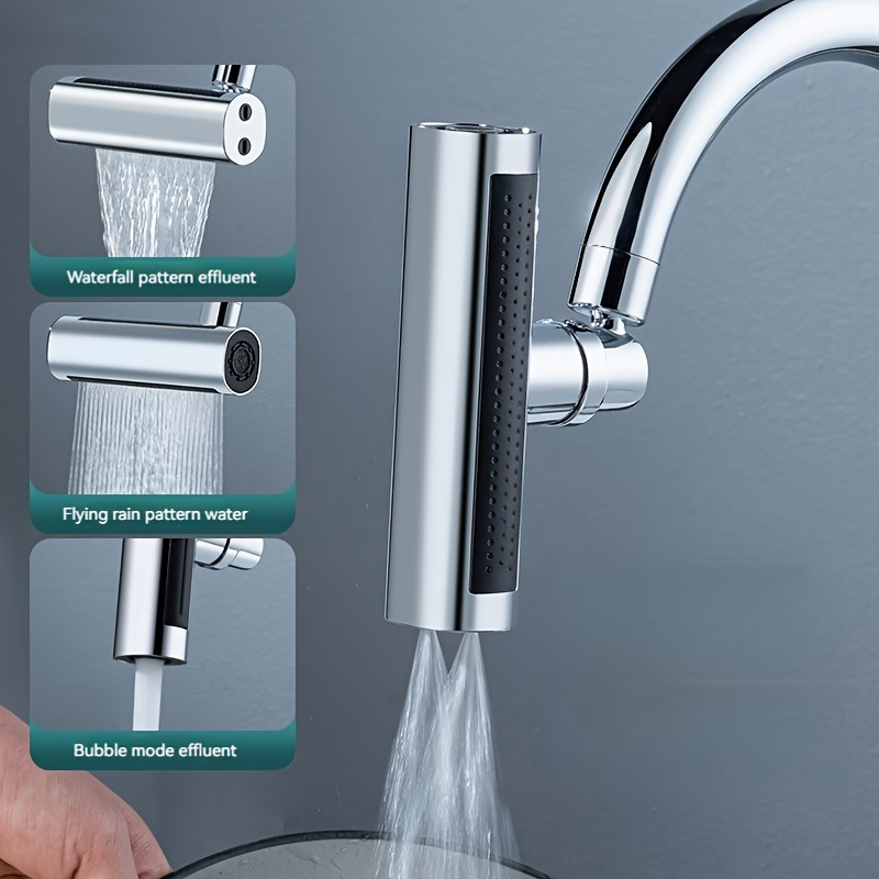 Home Essentials Bathroom Accessories - محول صنبور متعدد الوظائف، قطعة واحدة،