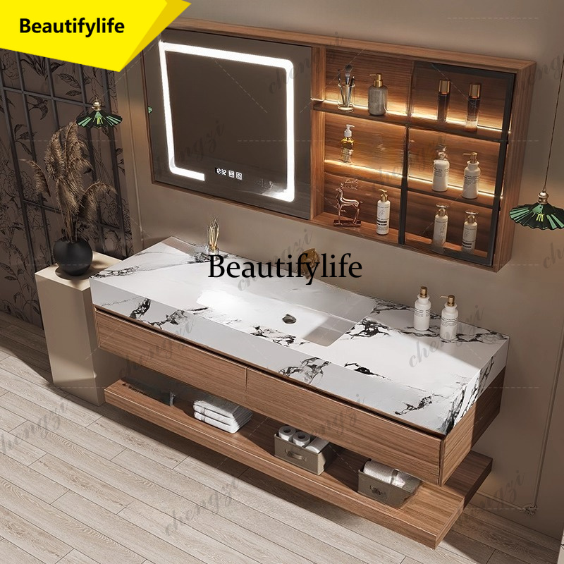 Home Bathroom Vanity Combo - M02 خزانة حمام خشبية حديثة، مع