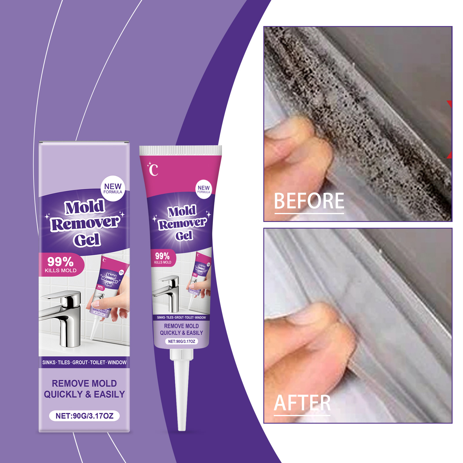 Home Bathroom Cleaning Solution - جل تنظيف قوي للمنزل لإزالة البقع