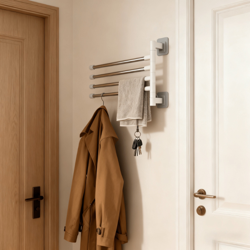 Home Essentials Bathroom Rack - رف مناشف عصري بسيط بتصميم عائم