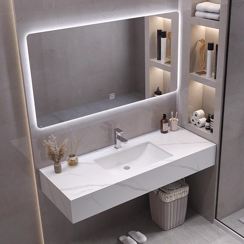 Home Bathroom Vanity Combo - خزانة حمام عصرية للعرض والتنظيم مع