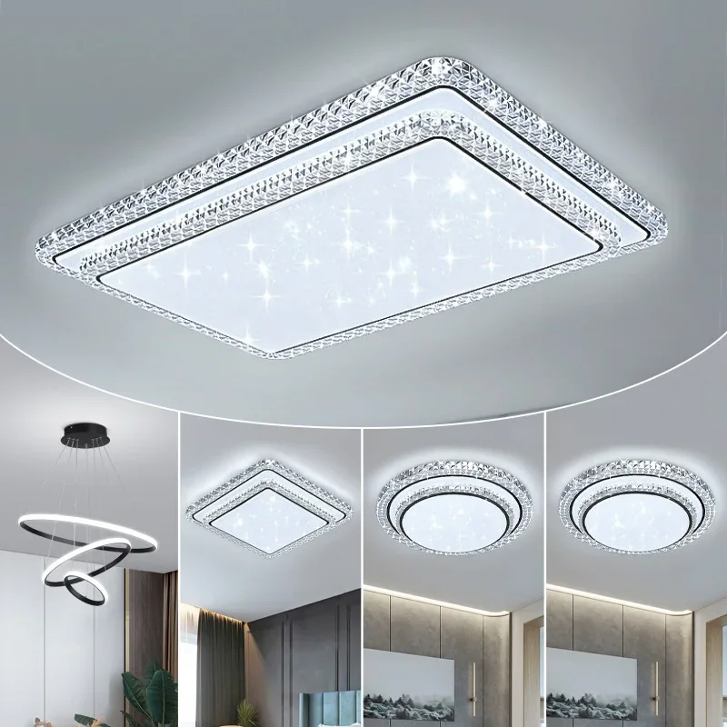 Home Bathroom Design Simple - مصباح سقف LED بتصميم ماسي بسيط