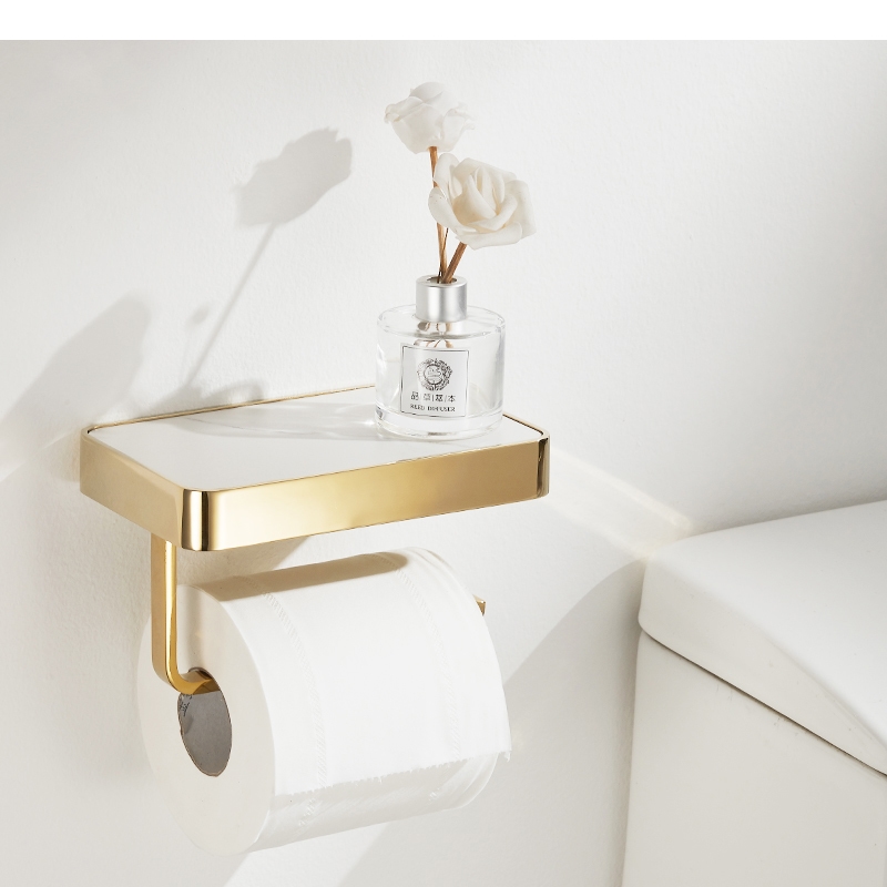 Home Bathroom Paper Towel Holder - حامل الأنسجة المعدنية بلاطة الصخور منشفة