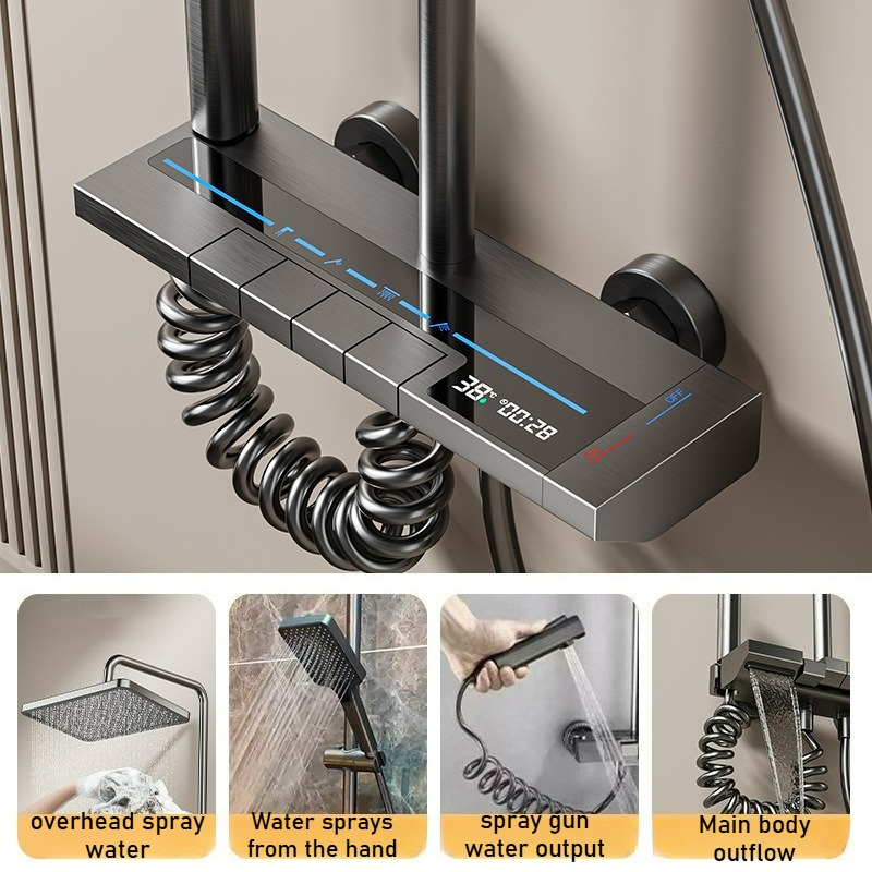 مجموعة دش بشاشة LED رقمية للما - مراجعة Home Bathroom Faucets وسعره
