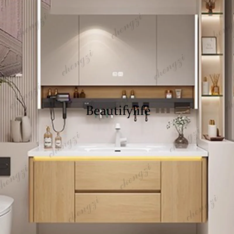 خزانة تخزين M07 مع مرآة، أرفف  - مراجعة Home Bathroom Vanity Combo وسعره