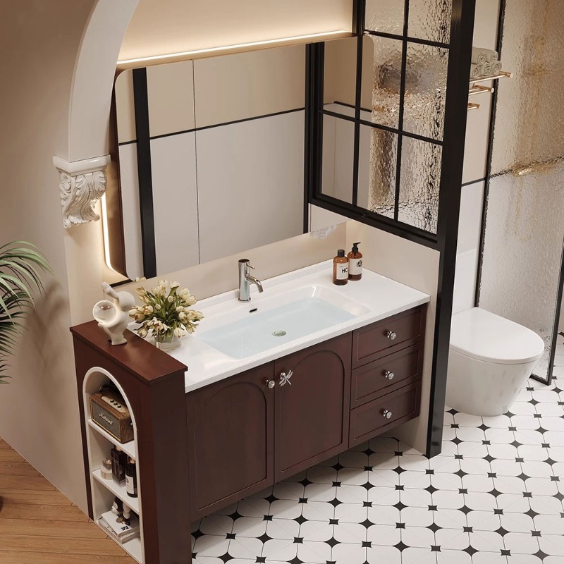 منظم خزانة حمام حائطية من هامك - مراجعة Home Bathroom Vanity Combo وسعره