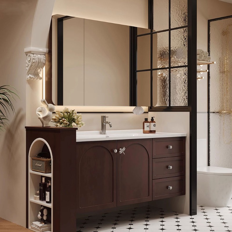 منظم خزانة حمام حائطية من هامك - مراجعة Home Bathroom Vanity Combo وسعره