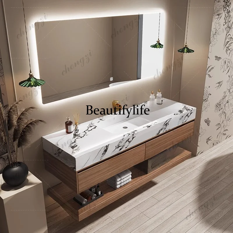 M02 خزانة حمام خشبية حديثة، مع - مراجعة Home Bathroom Vanity Combo وسعره