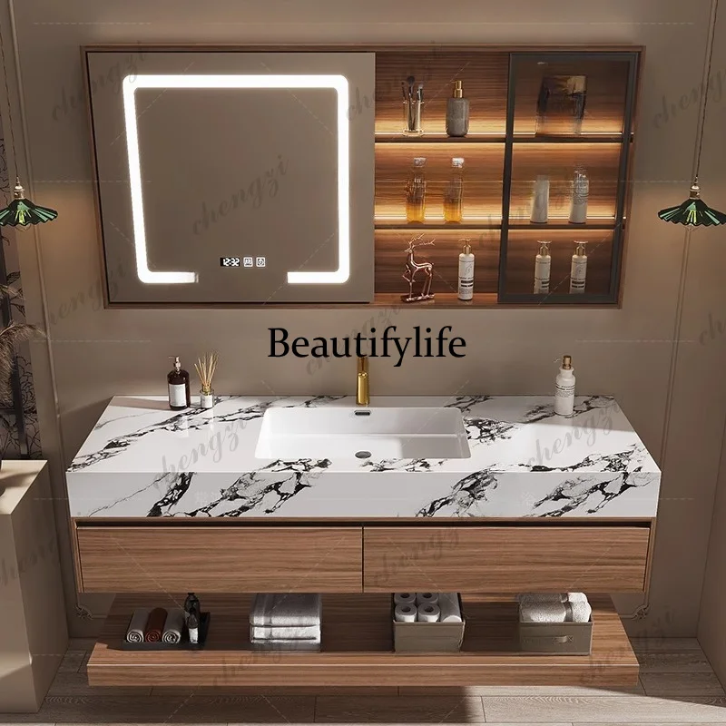 M02 خزانة حمام خشبية حديثة، مع - مراجعة Home Bathroom Vanity Combo وسعره