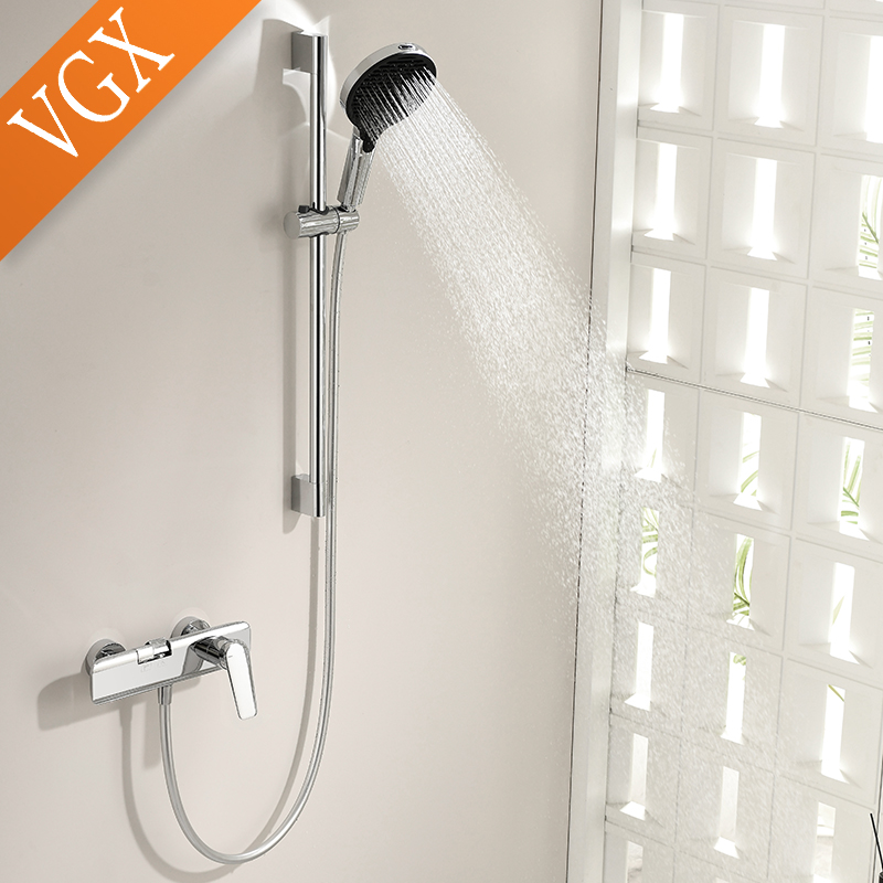 طقم دش بسيط VGX مع قضيب رفع، ص - مراجعة Home Bathroom Faucets وسعره