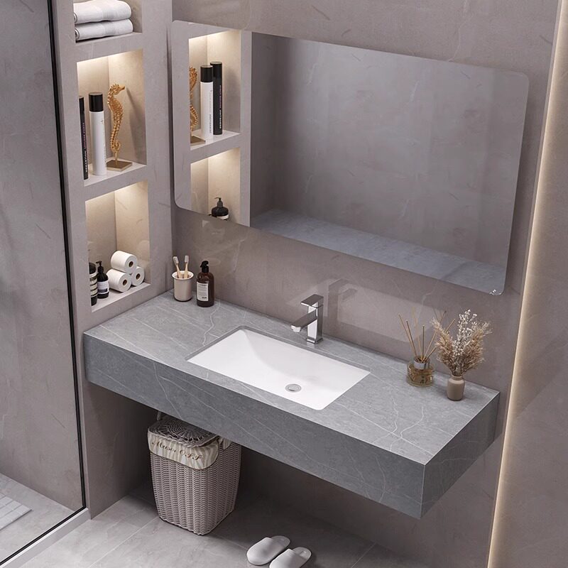 خزانة حمام عصرية للعرض والتنظي - مراجعة Home Bathroom Vanity Combo وسعره