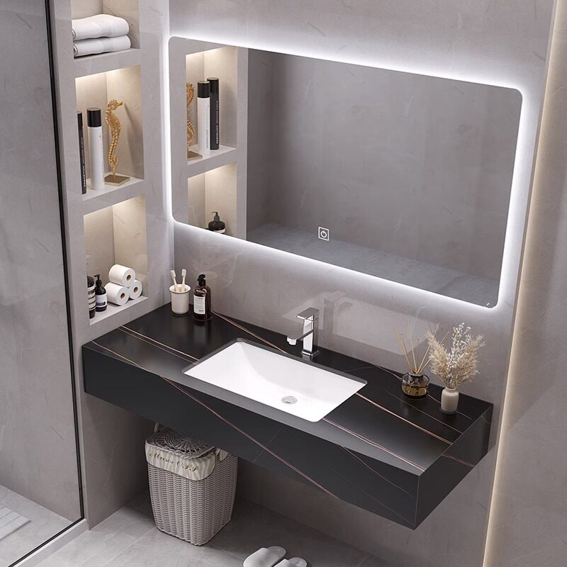 خزانة حمام عصرية للعرض والتنظي - مراجعة Home Bathroom Vanity Combo وسعره