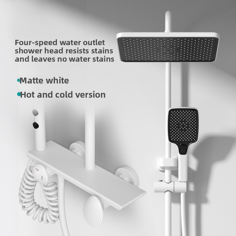 طقم دش نحاسي بالكامل بلون رماد - مراجعة Home Bathroom Faucets وسعره