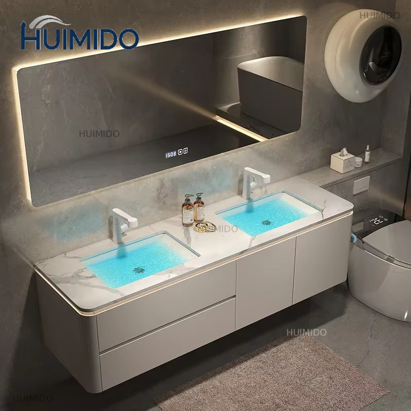 خزانة حمام خشبية فاخرة متعددة  - مراجعة Home Bathroom Vanity Combo وسعره