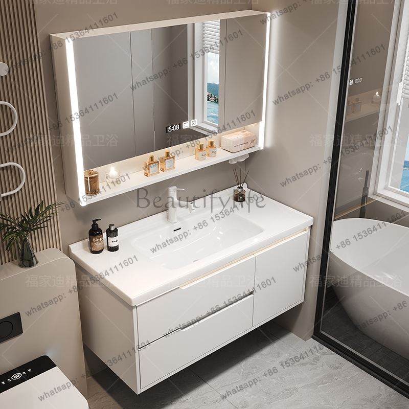 X4 خزانة حمام فاخرة وعصرية، من - مراجعة Home Bathroom Vanity Combo وسعره