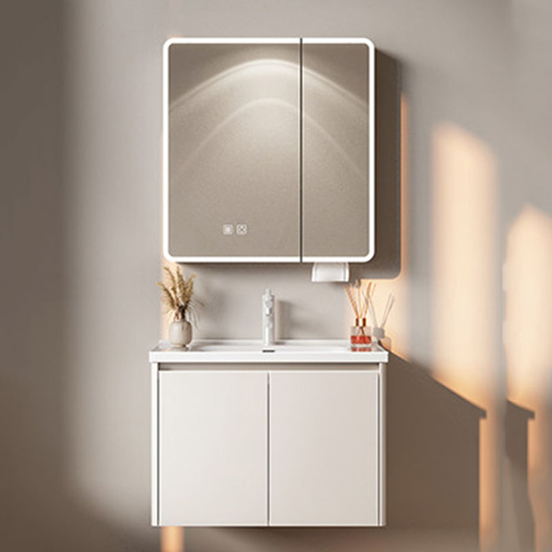 خزانة حمام فاخرة بيضاء مع مرآة - مراجعة Home Bathroom Vanity Combo وسعره