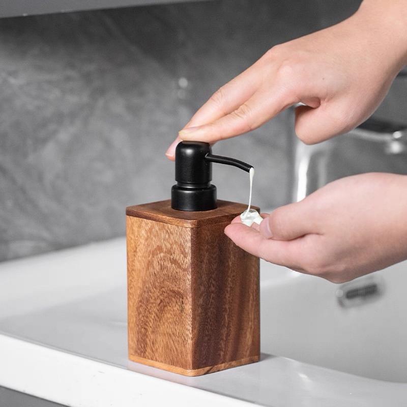 موزع صابون خشبي فاخر للصابون ا - مراجعة Jet Home Bathroom وسعره