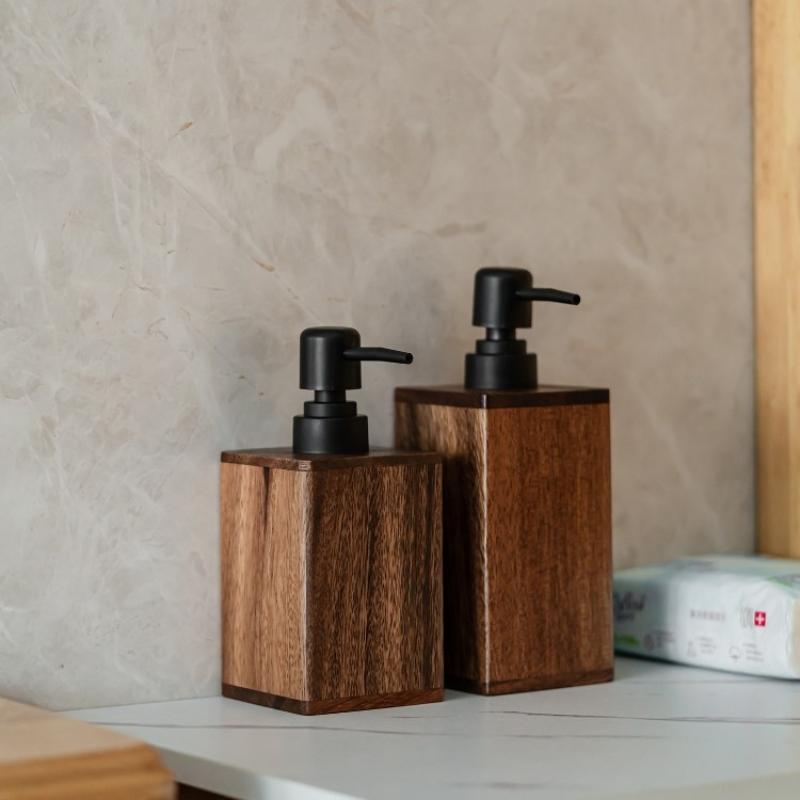 موزع صابون خشبي فاخر للصابون ا - مراجعة Jet Home Bathroom وسعره