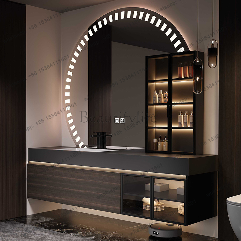LJYOrganizer خزانة حمام عصرية  - مراجعة Home Bathroom Vanity Combo وسعره