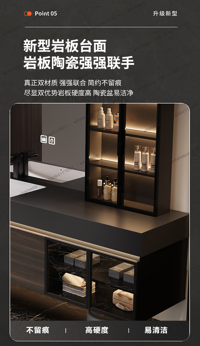 LJYOrganizer خزانة حمام عصرية  - مراجعة Home Bathroom Vanity Combo وسعره