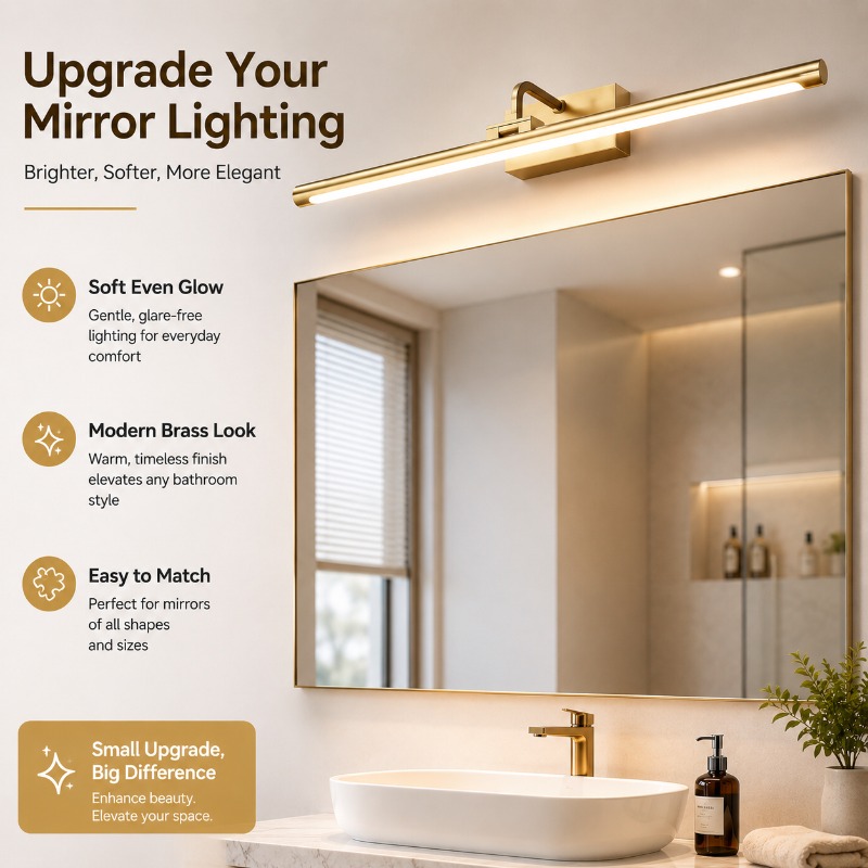 مصباح مرآة LED عتيق الطراز بطو - مراجعة Home Bathroom Vanity وسعره
