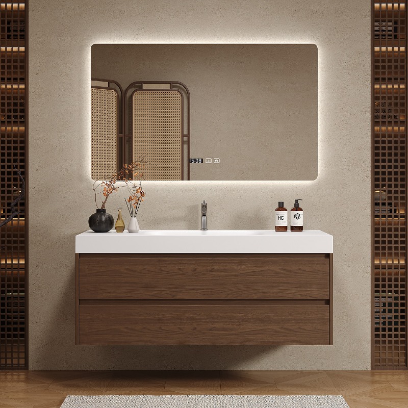 خزانة حمام خشبية فاخرة حديثة م - مراجعة Home Bathroom Vanity Combo وسعره