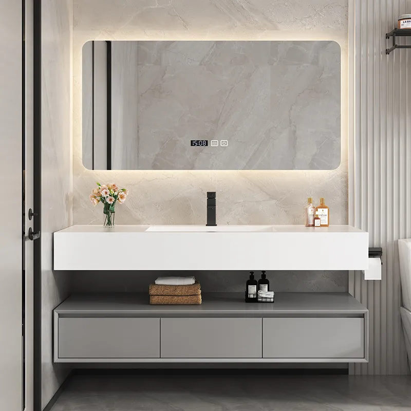 خزانة حمام حديثة مزودة بحوض مز - مراجعة Home Bathroom Vanity Combo وسعره
