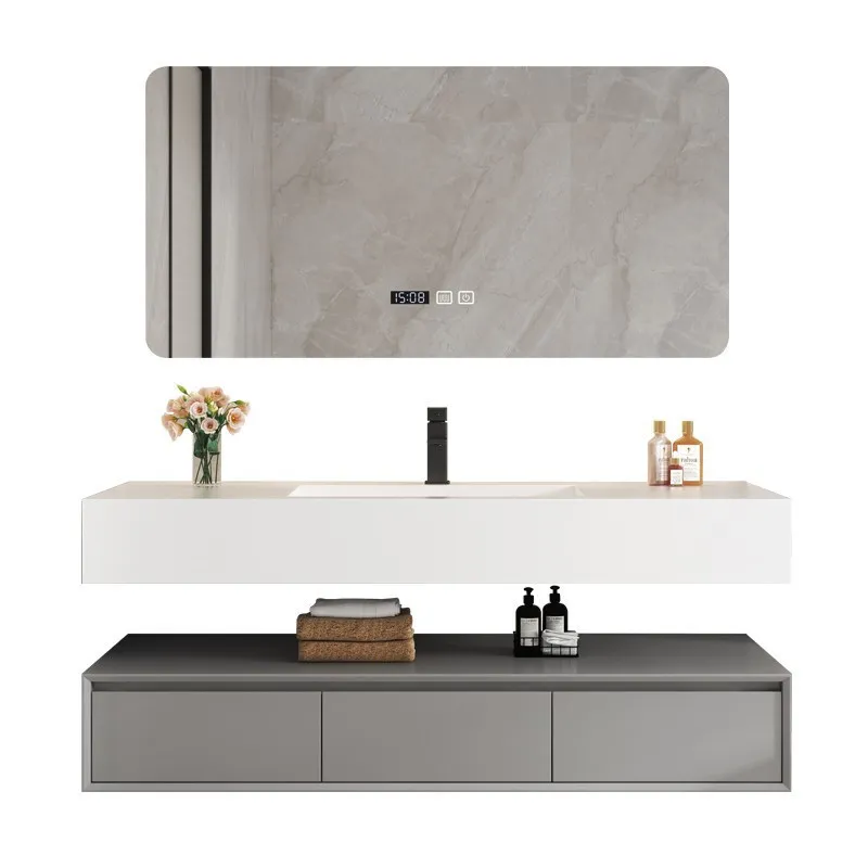 خزانة حمام حديثة مزودة بحوض مز - مراجعة Home Bathroom Vanity Combo وسعره