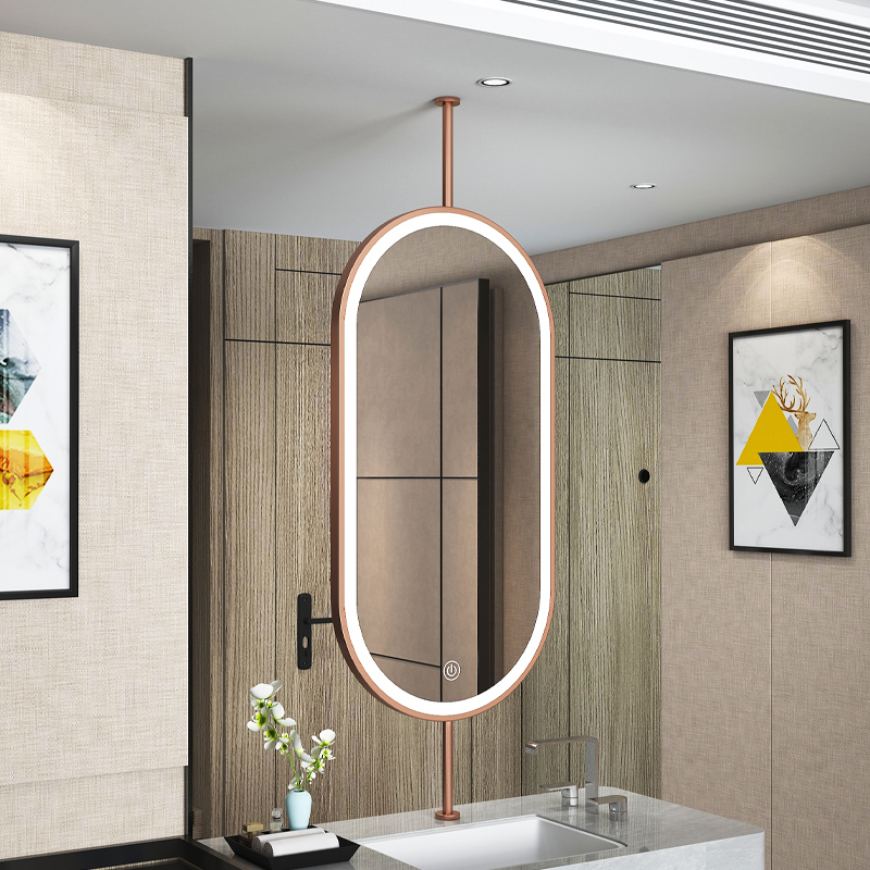 مرآة معلقة بيضاوية الشكل للسقف - مراجعة Home Bathroom Vanity وسعره