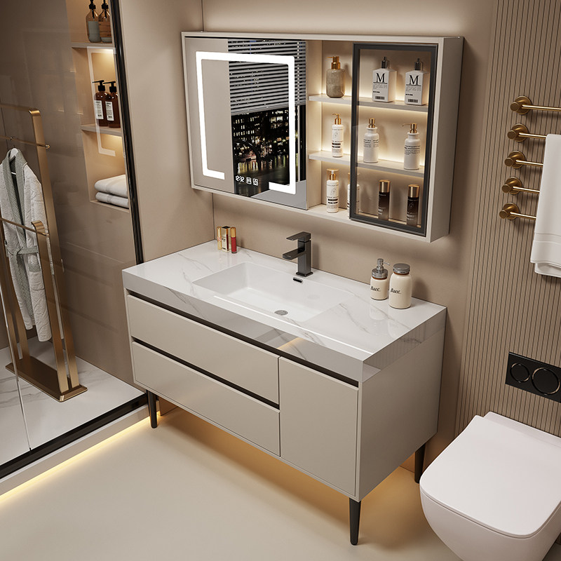 خزانة حمام عصرية فوق المرآة لل - مراجعة Home Bathroom Vanity Combo وسعره