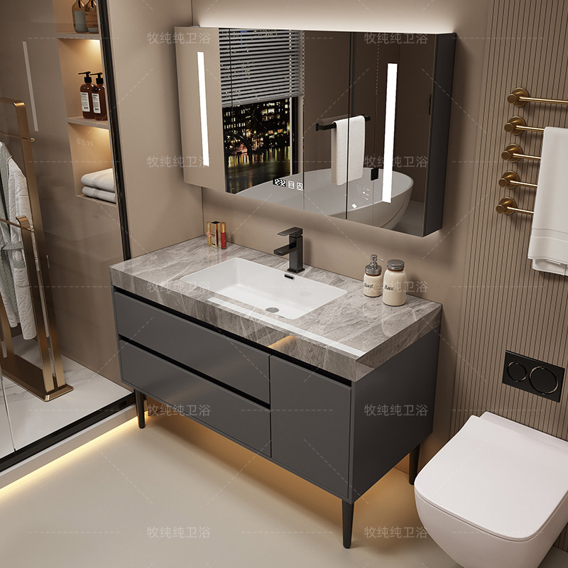 خزانة حمام عصرية فوق المرآة لل - مراجعة Home Bathroom Vanity Combo وسعره