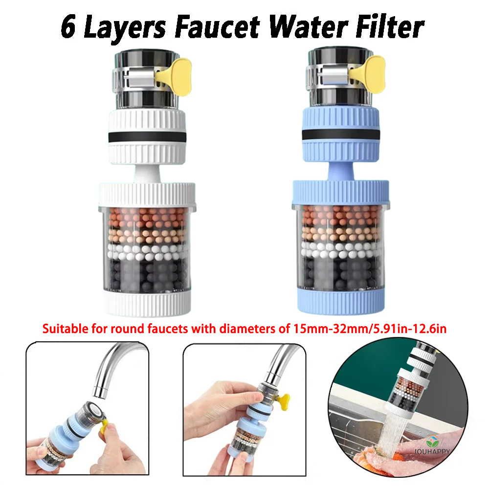 6 طبقات صنبور تصفية المياه الع - مراجعة Home Bathroom Faucets وسعره